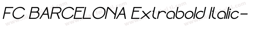 FC BARCELONA Extrabold Italic字体转换